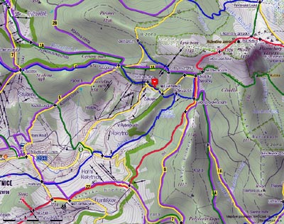 Cykloturistická mapa okolí Rokytnice