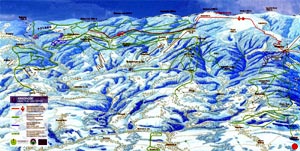 Mapa běžeckých tras v okolí Rokytnice